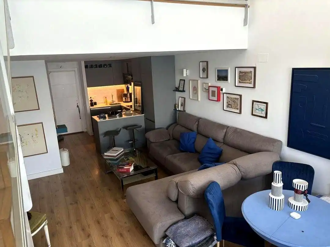 Living room of Flat for rent in Madrid  with Air Conditioner, Terrace and Furnished