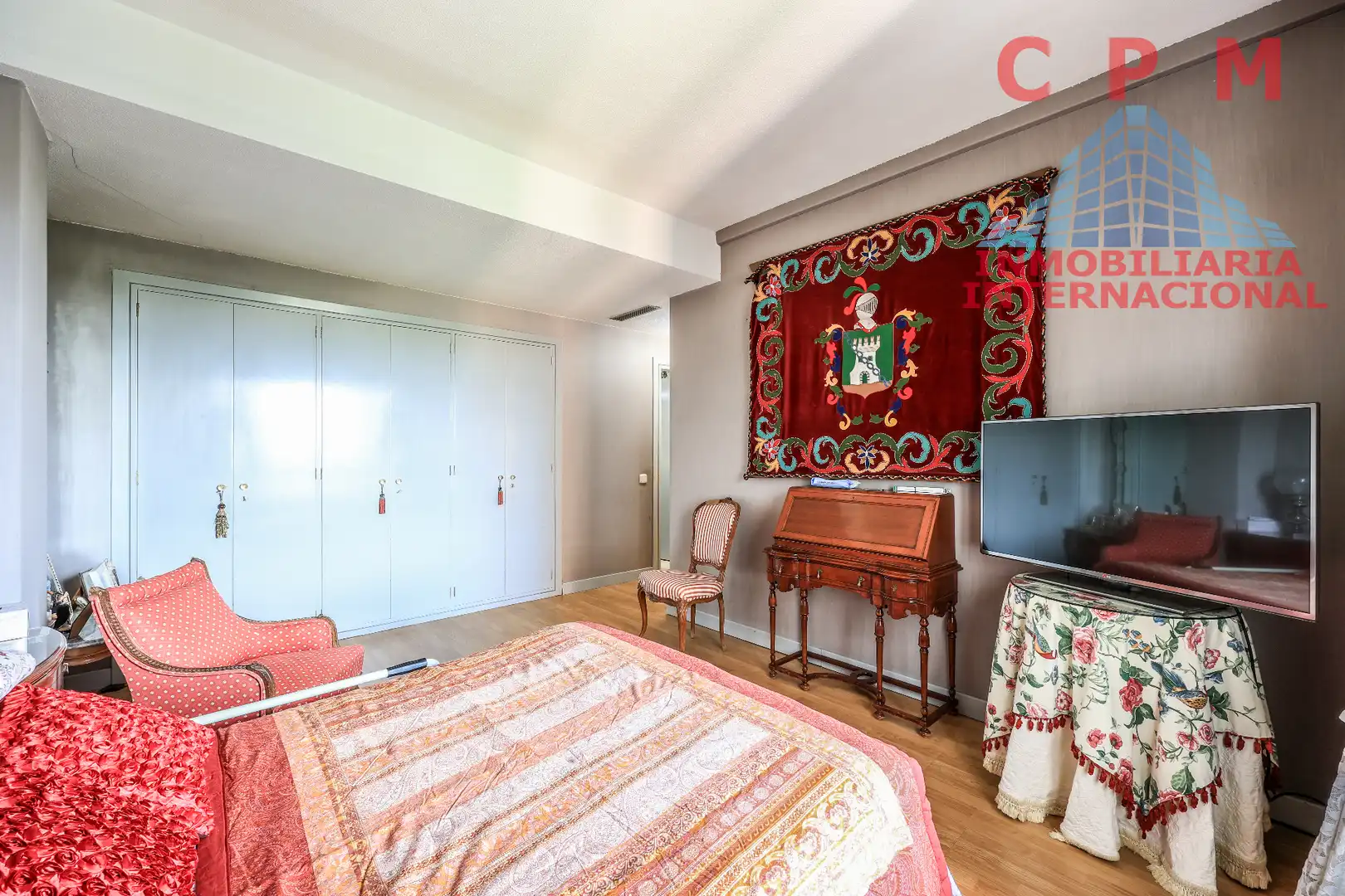 Schlafzimmer von Wohnung zur Miete in Madrid mit Klimaanlage, Heizung und Parkett