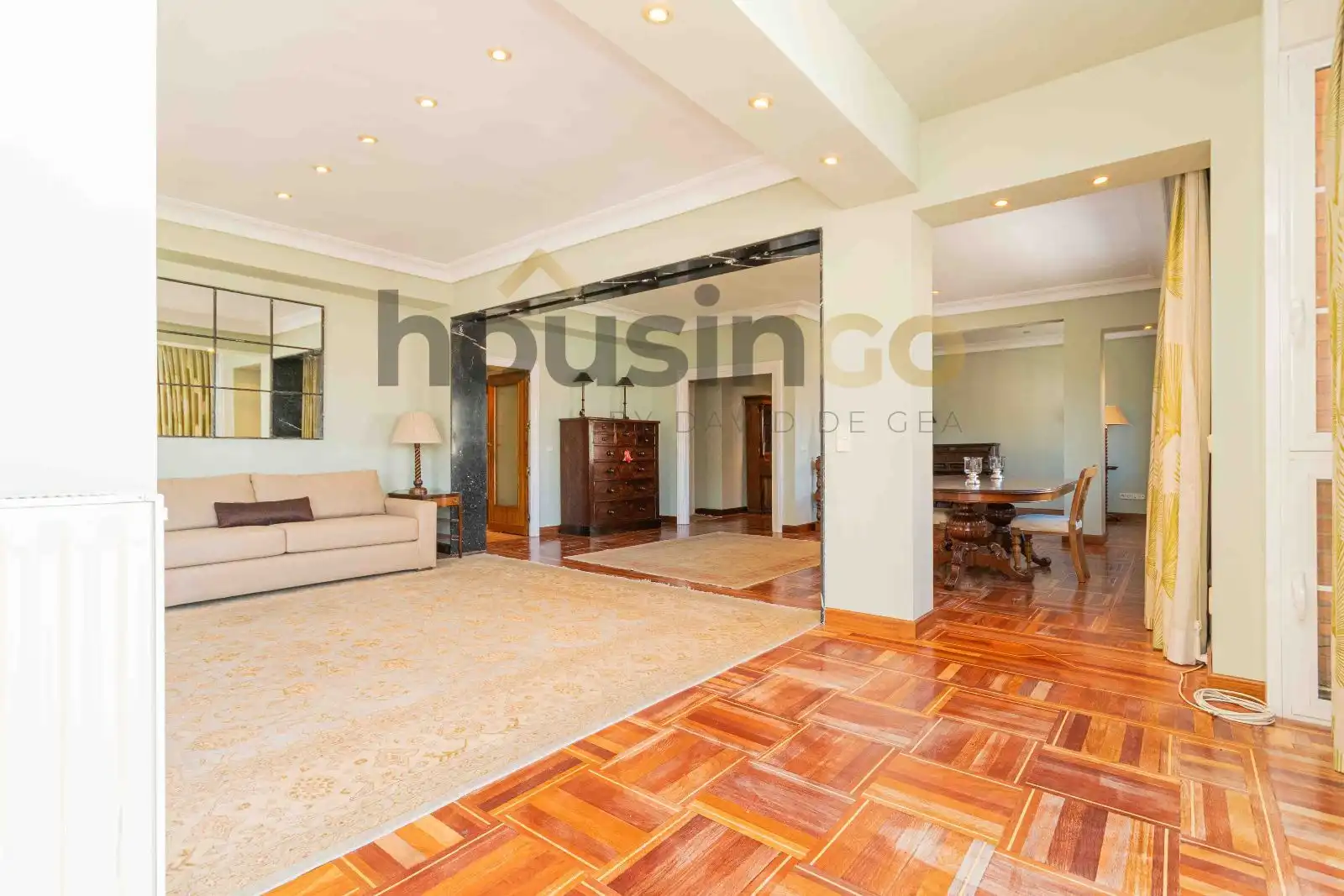 Wohnzimmer von Wohnung zur Miete in Madrid mit Heizung und Terrasse