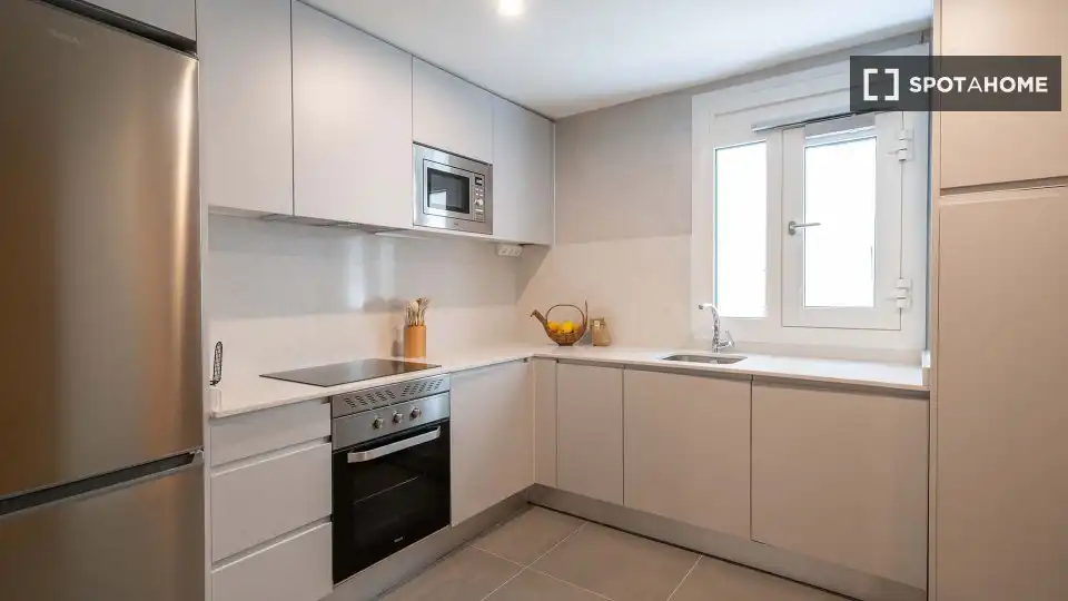 Kitchen of Flat for rent in Madrid  with Air Conditioner, Heating and Furnished