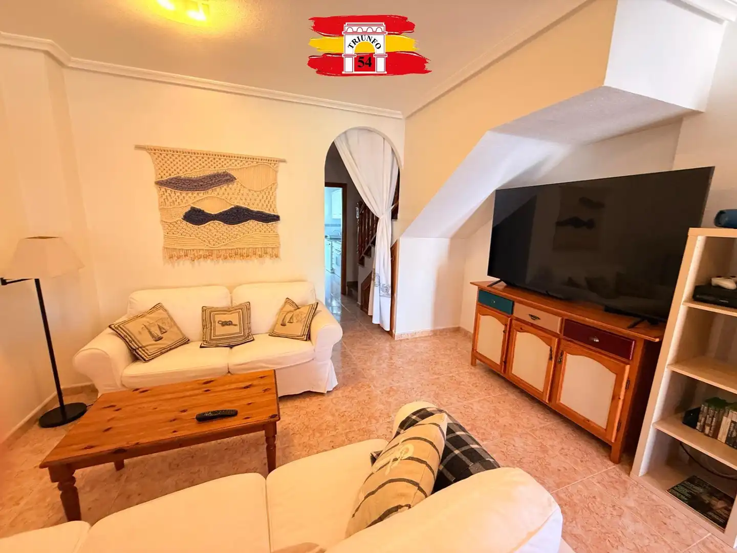 Sala de estar de Casa o chalet en venta en Pilar de la Horadada con Aire acondicionado, Jardín privado y Amueblado