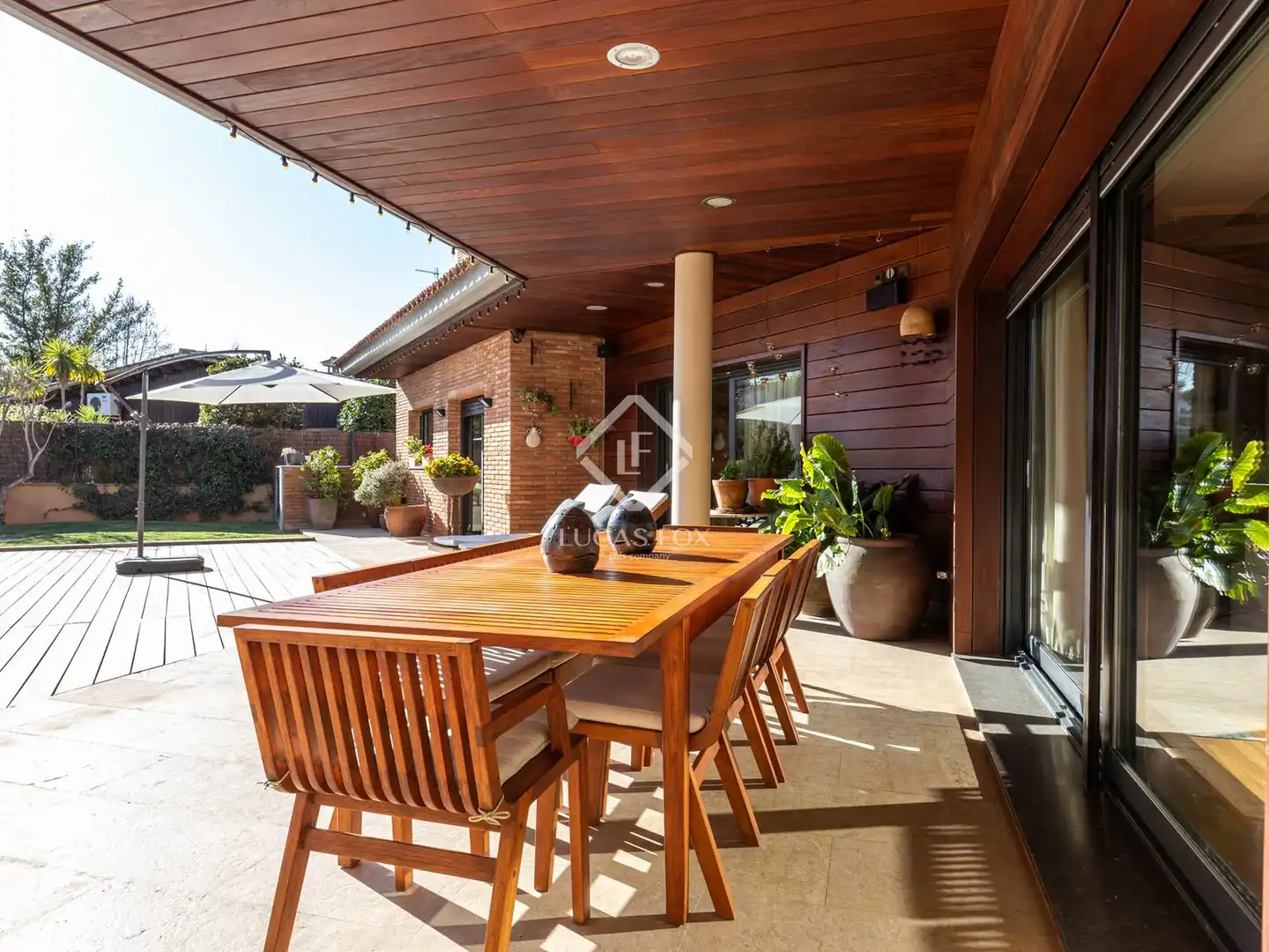 Terraza de Casa o chalet en venta en Sant Cugat del Vallès con Aire acondicionado, Calefacción y Jardín privado