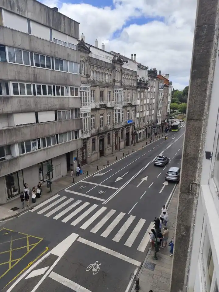 Vista exterior de Piso en venta en Santiago de Compostela  con Calefacción y Amueblado