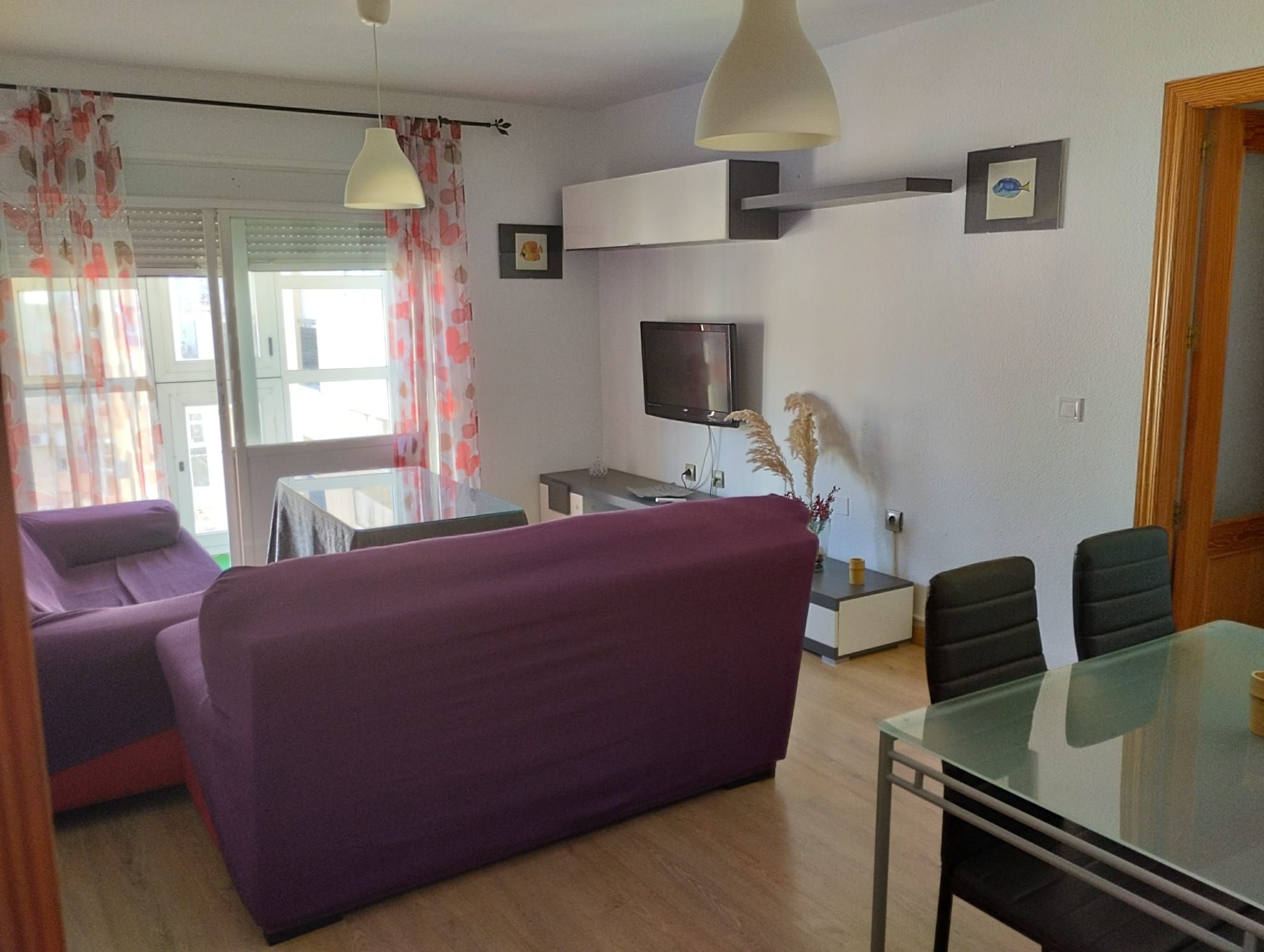 Living room of Flat for sale in Roquetas de Mar  with Air Conditioner, Heating and Parquet flooring