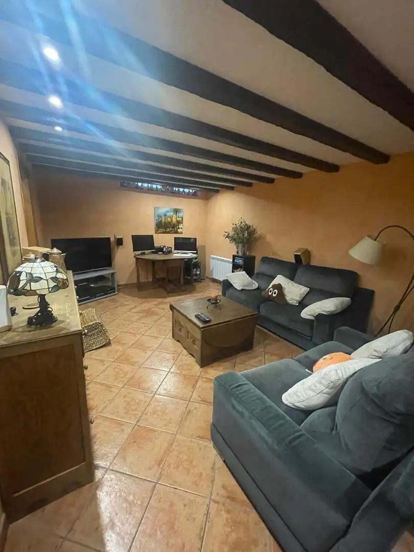 Sala d'estar de Casa adosada en venda en Elche / Elx amb Aire condicionat, Calefacció i Jardí privat
