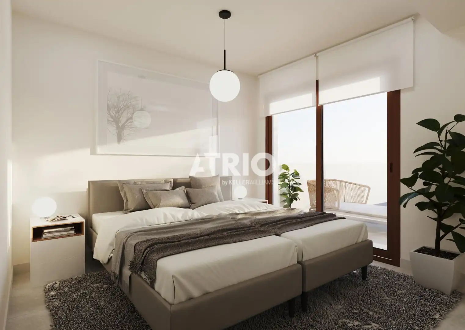 Schlafzimmer von Wohnung zum Verkauf in Capdepera mit Klimaanlage, Privatgarten und Terrasse