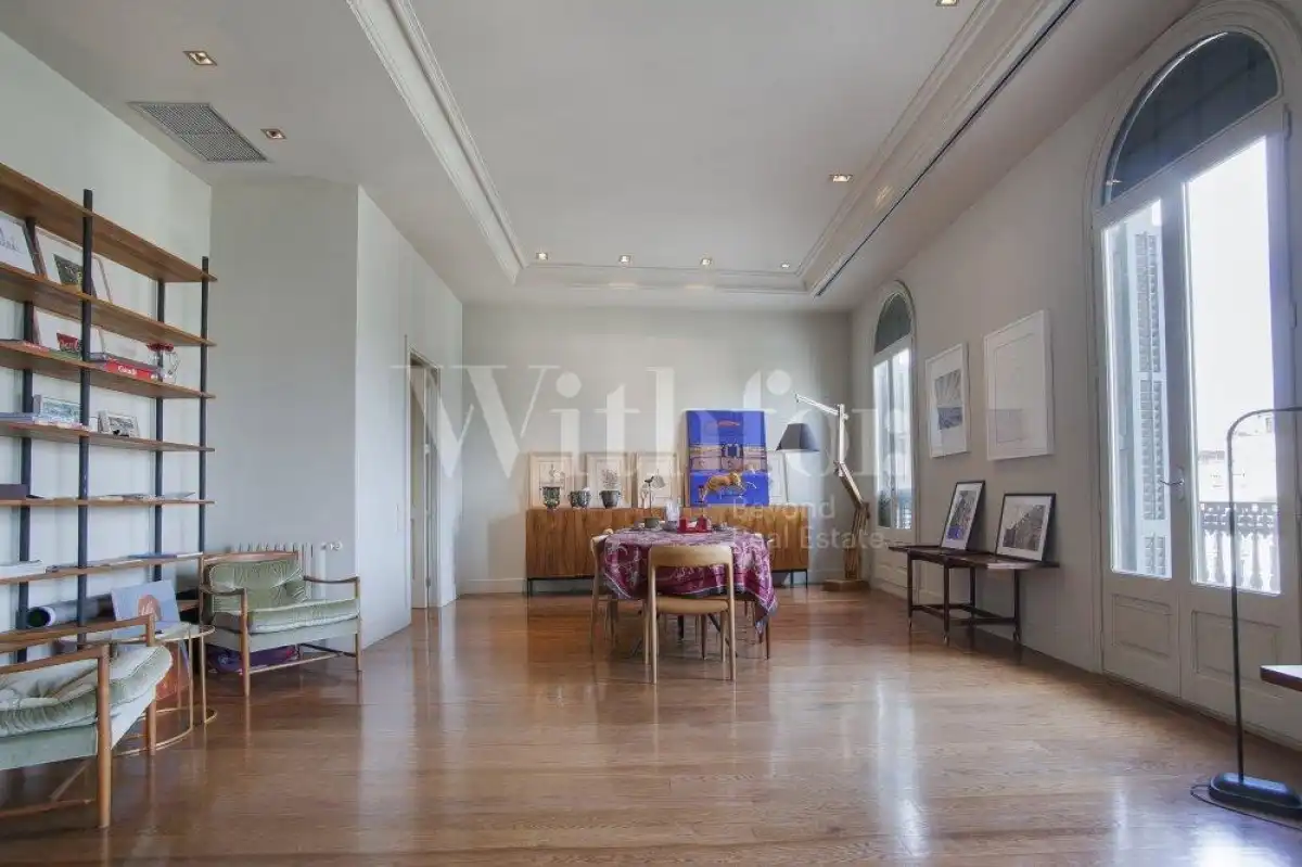 Living room of Flat for sale in Barcelona  with Air Conditioner, Heating and Parquet flooring