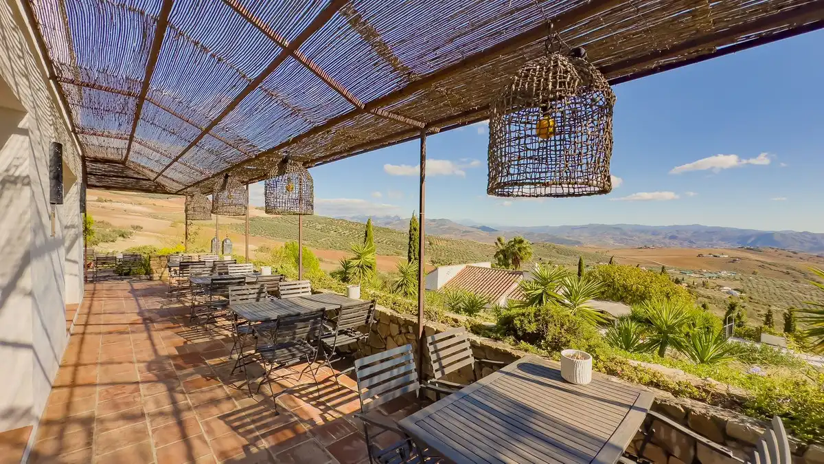 Terrassa de Finca rústica en venda en Villanueva de la Concepción amb Aire condicionat, Jardí privat i Terrassa
