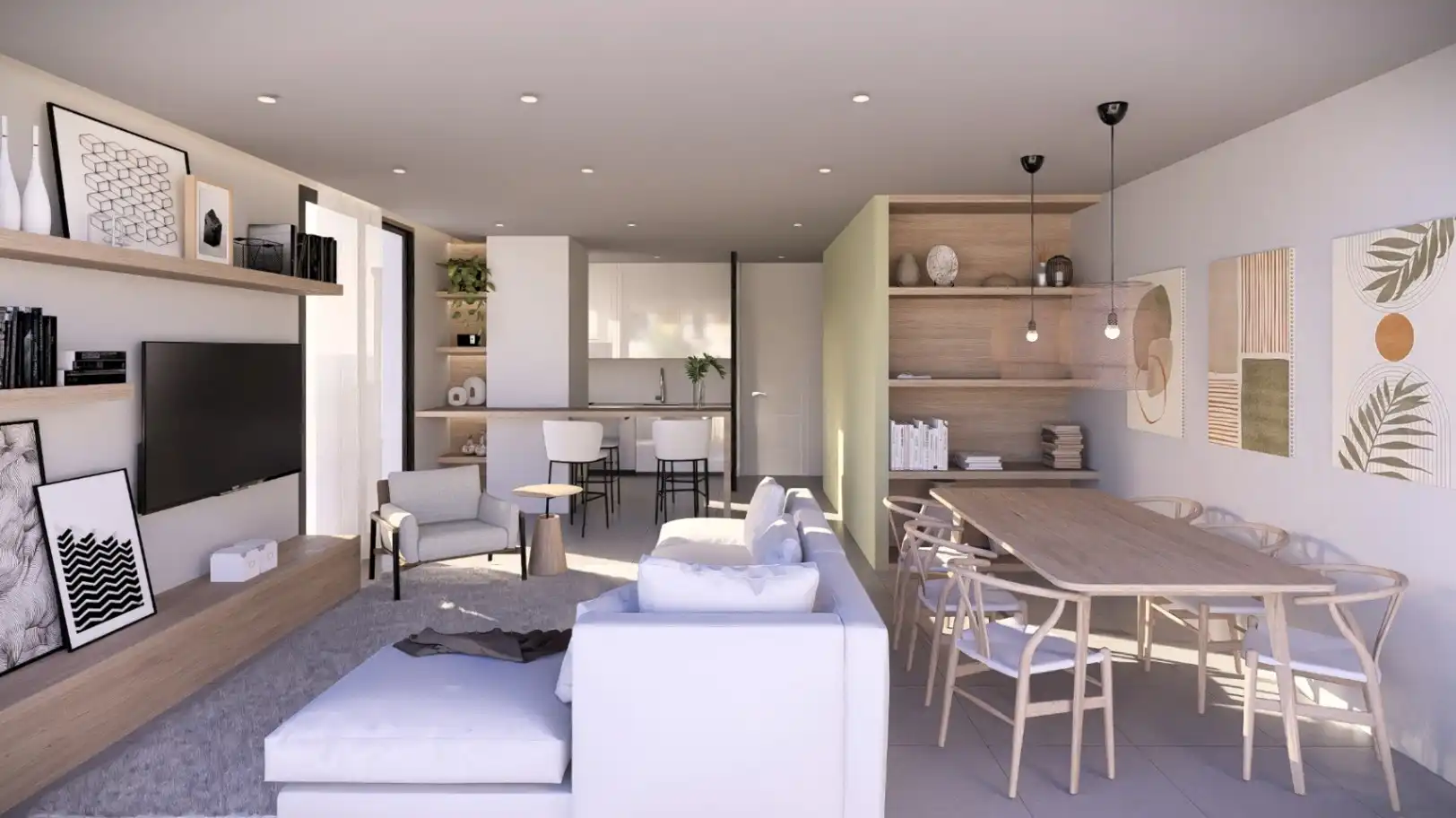 Sala d'estar de Apartament en venda en Jávea / Xàbia amb Aire condicionat, Terrassa i Traster