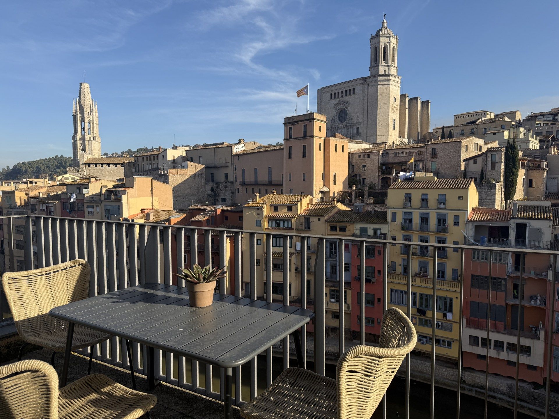 Terrace of Attic to rent in Girona Capital  with Air Conditioner, Heating and Terrace