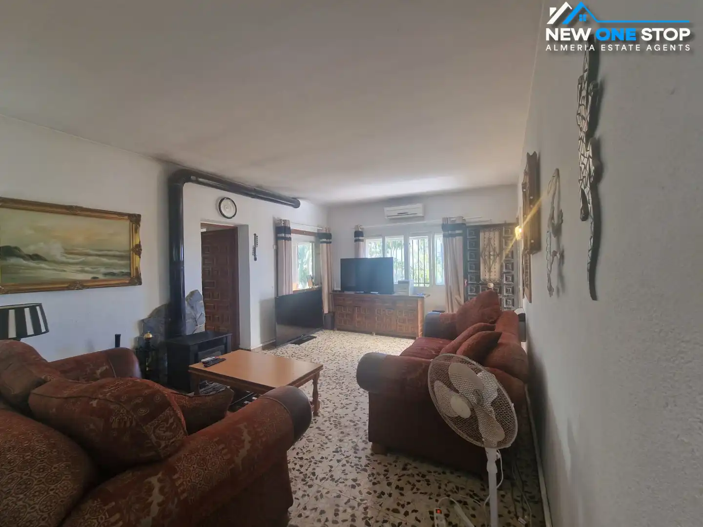 Living room of Houses for sale in Mojácar  with Air Conditioner, Heating and Private garden