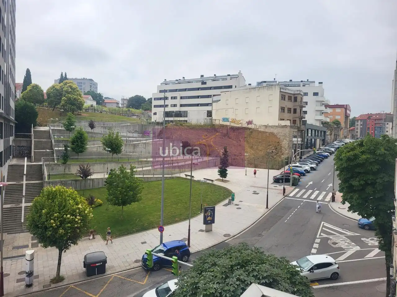 Parking of Flat for sale in Vigo   with Heating, Parquet flooring and Terrace