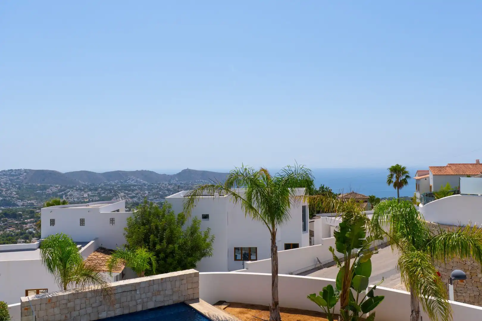 Außenansicht von Haus oder Chalet zum Verkauf in Moraira mit Klimaanlage, Privatgarten und Terrasse