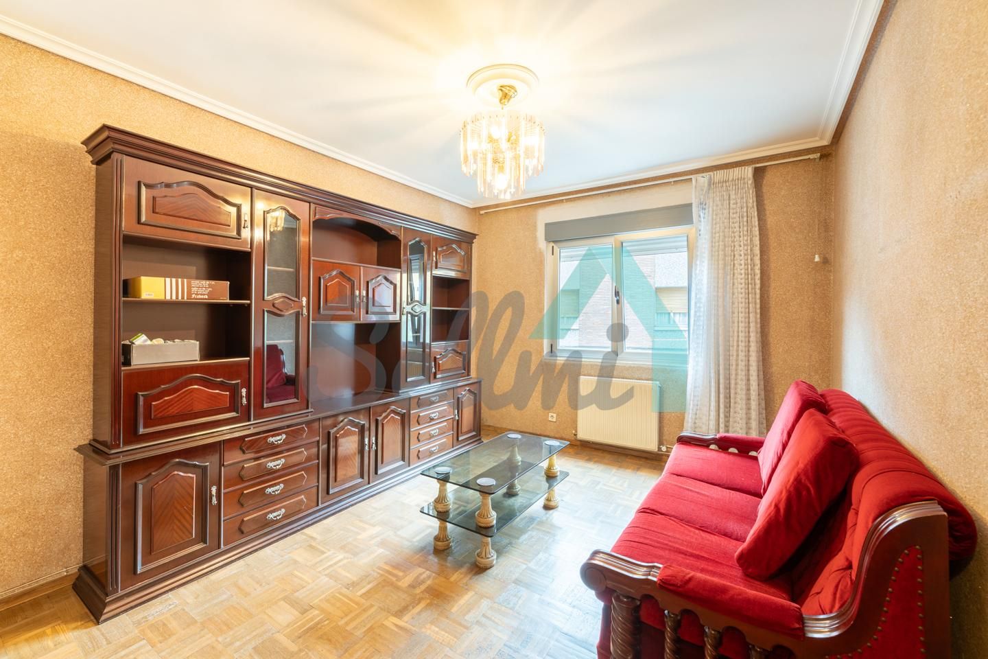 Sala de estar de Piso en venta en Aller con Calefacción, Parquet y Terraza
