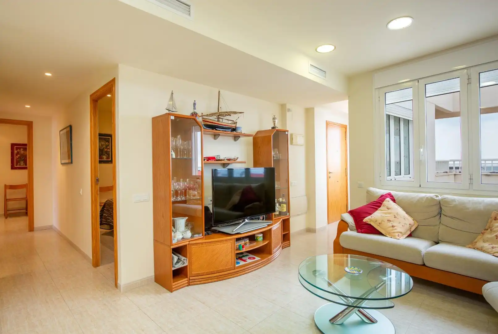 Sala de estar de Dúplex en venta en La Ràpita con Aire acondicionado, Terraza y Balcón