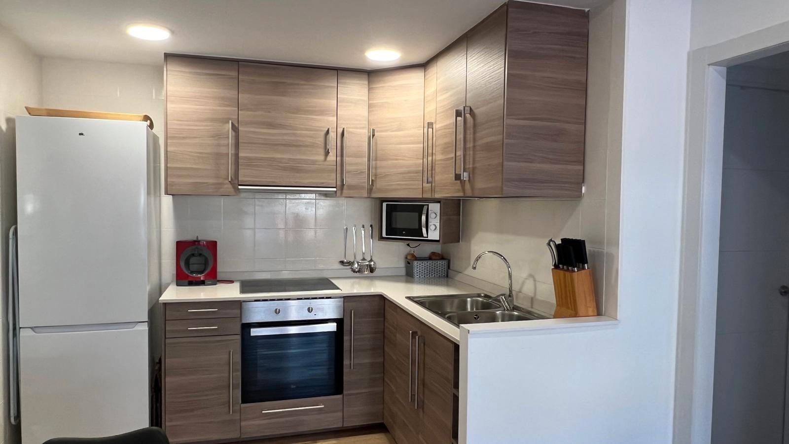 Kitchen of Flat to rent in Blanes  with Air Conditioner, Heating and Terrace