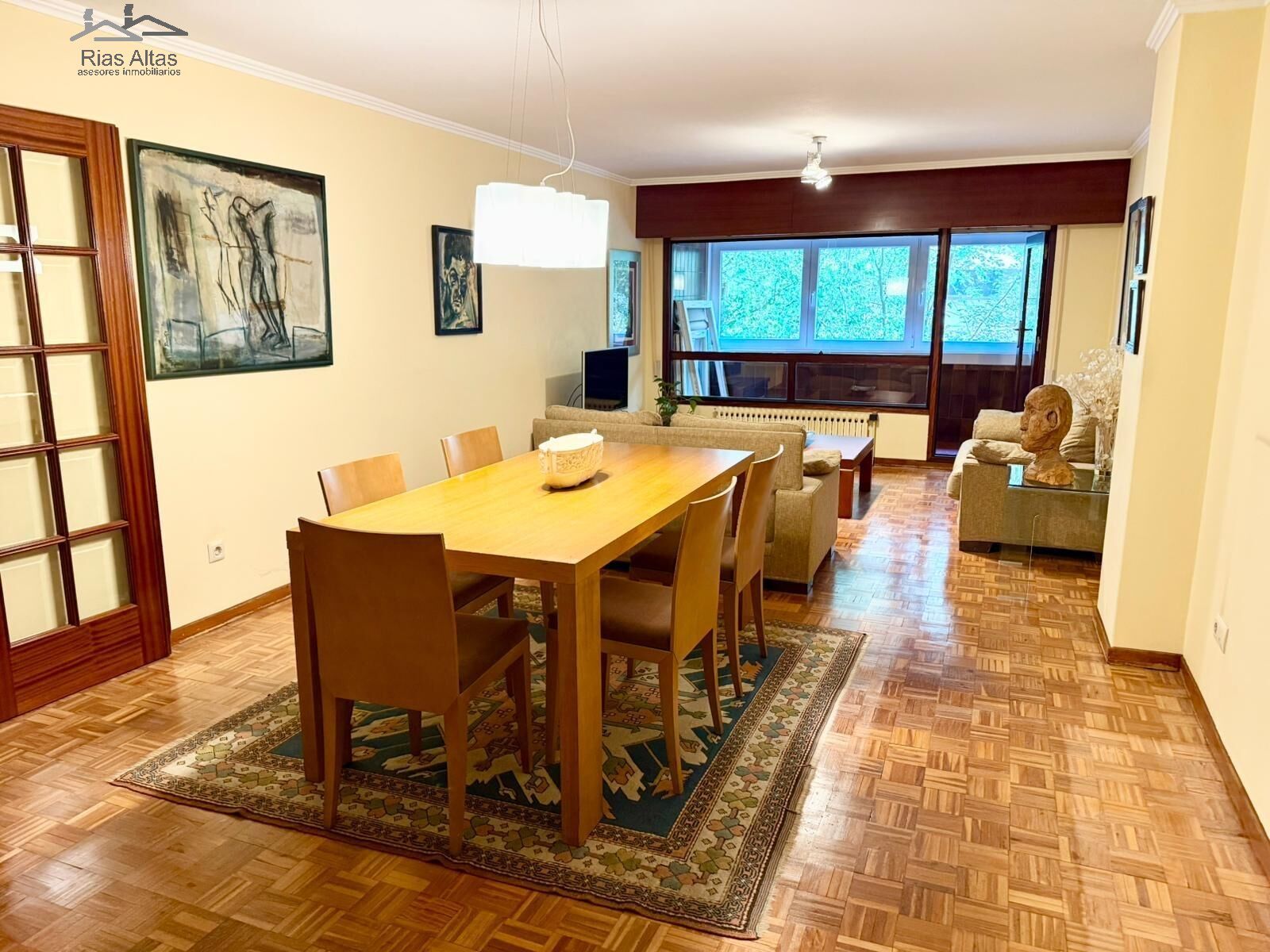 Dining room of Flat for sale in A Coruña Capital   with Heating and Parquet flooring