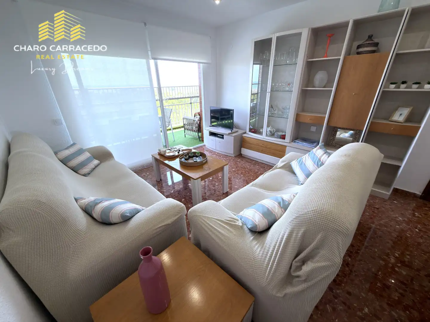 Sala d'estar de Pis de lloguer en Valencia amb Aire condicionat, Jardí privat i Terrassa
