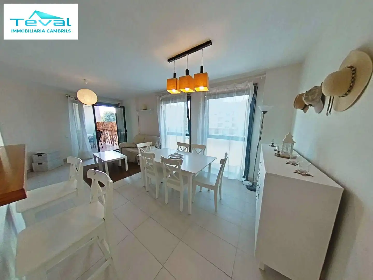 Dining room of Flat for sale in Cambrils  with Air Conditioner, Furnished and Community pool