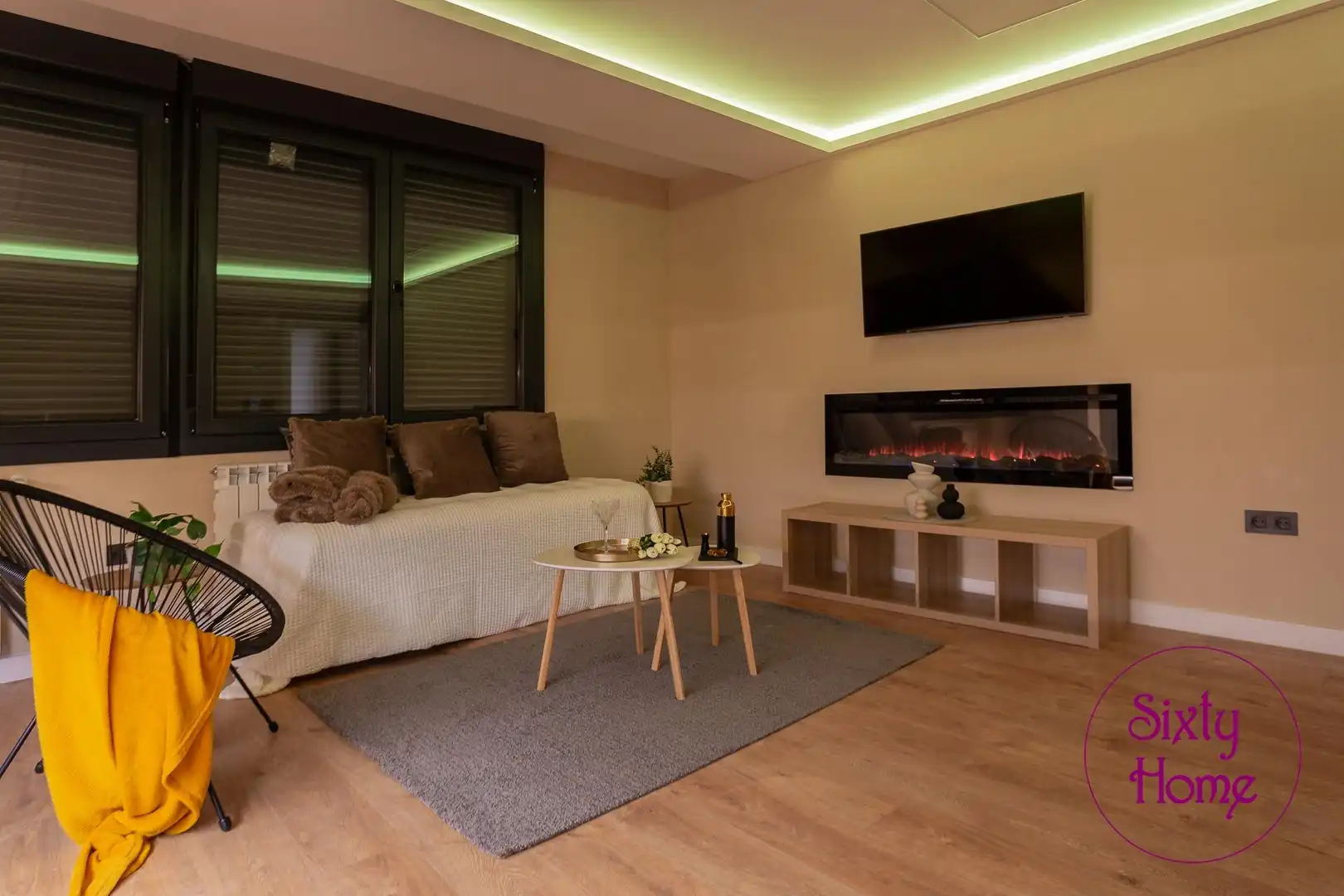 Sala de estar de Piso en venta en Huesca con Aire acondicionado, Calefacción y Parquet