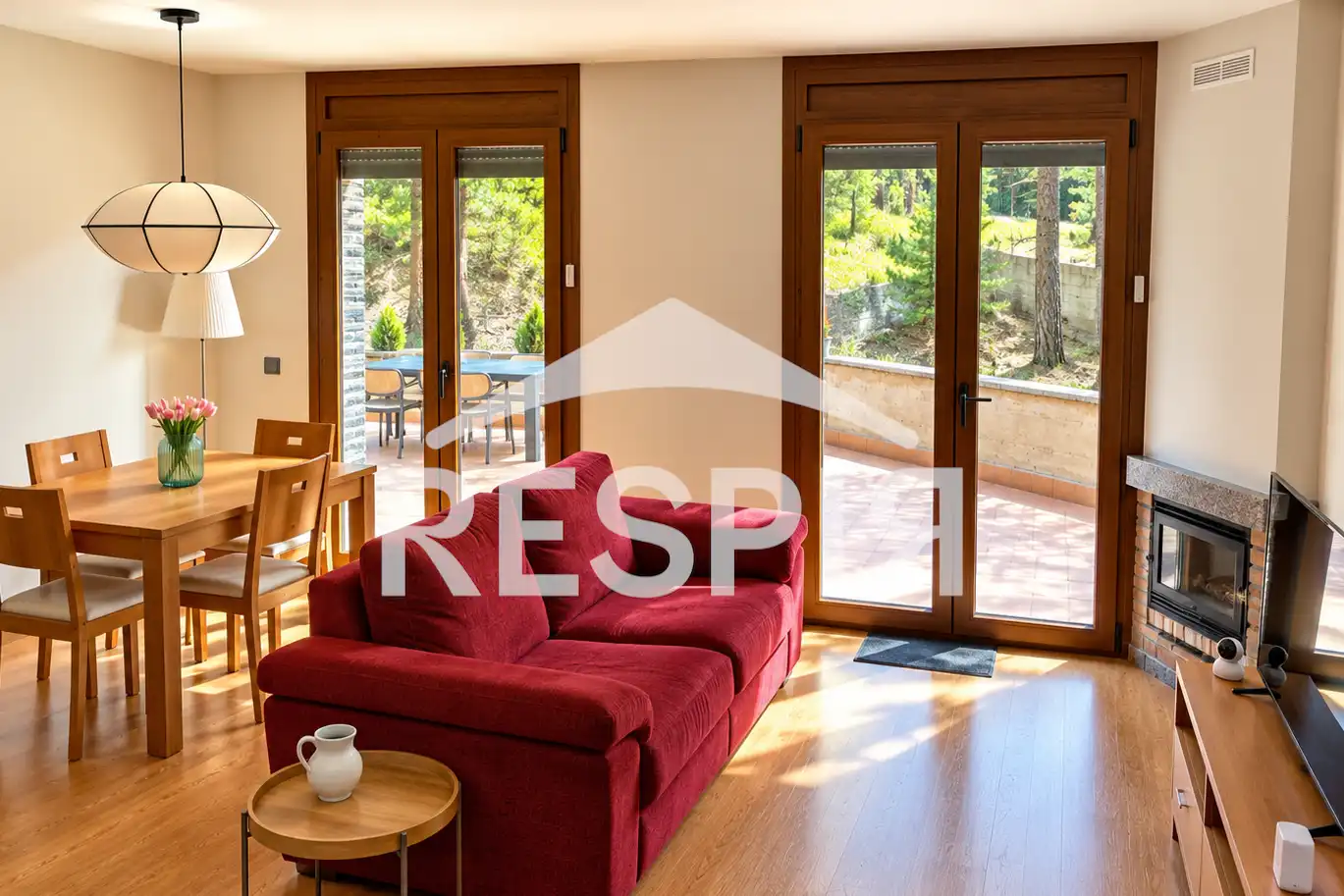 Sala de estar de Casa adosada de alquiler en Urús, Girona