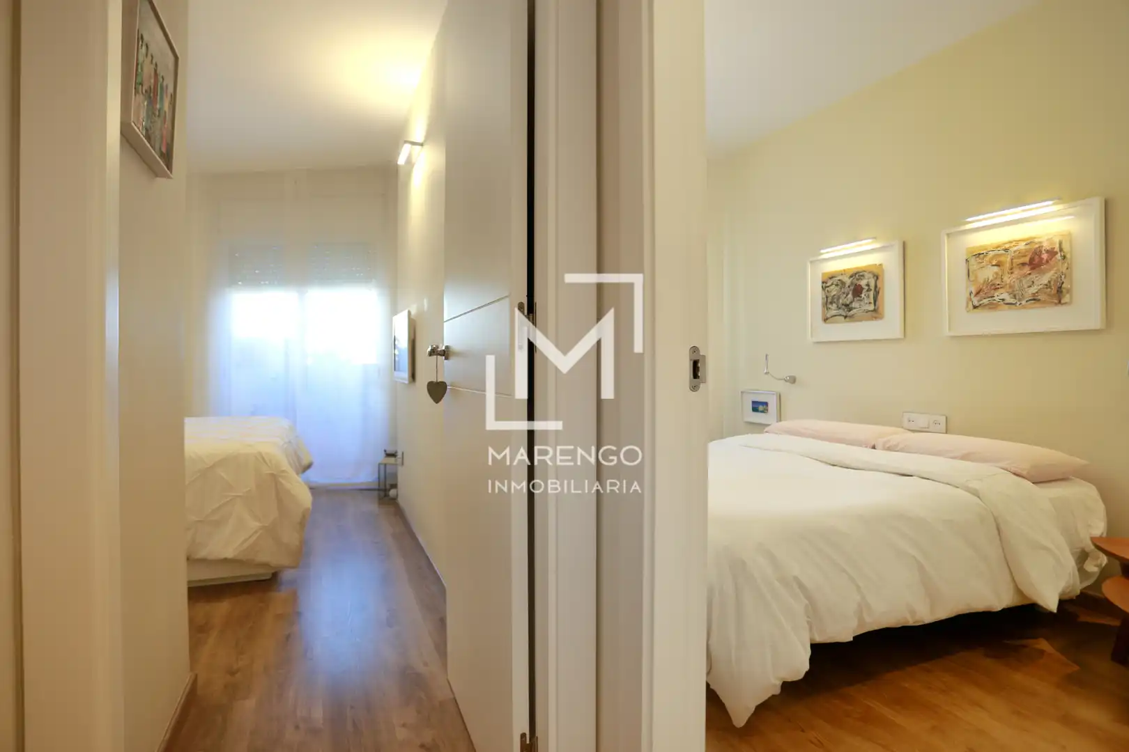 Schlafzimmer von Wohnung zur Miete in Sitges mit Klimaanlage, Heizung und Parkett