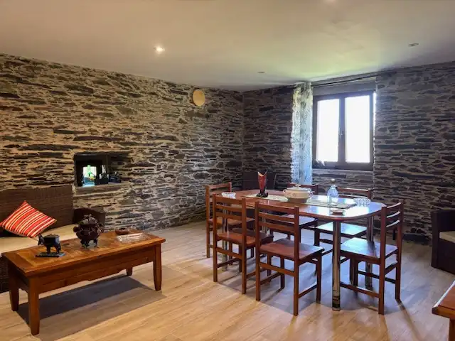 Menjador de Casa o xalet de lloguer en Valdoviño amb Moblat, Forn i Rentadora