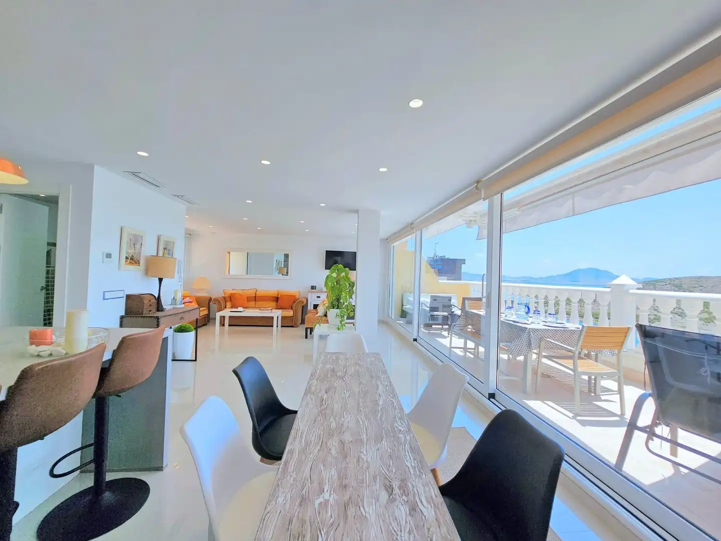 Dining room of Ground floor for rent in La Manga del Mar Menor  with Air Conditioner, Heating and Terrace