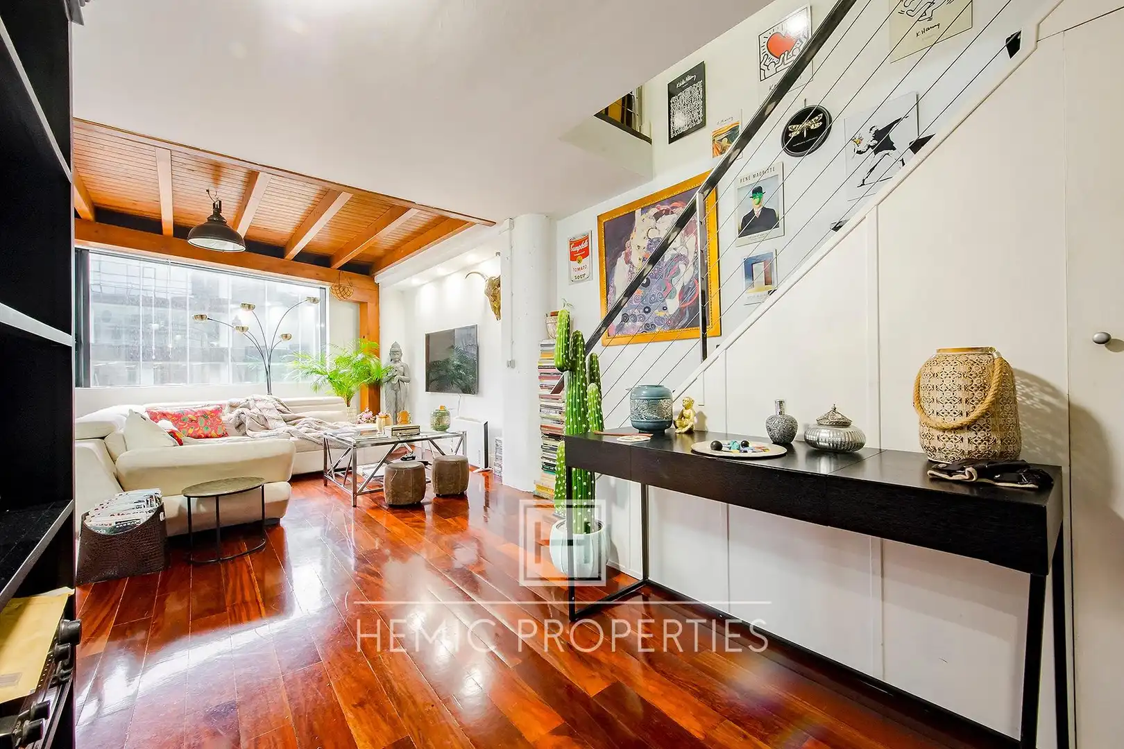 Wohnzimmer von Loft zum Verkauf in Madrid mit Heizung, Parkett und Gemeinschaftspool