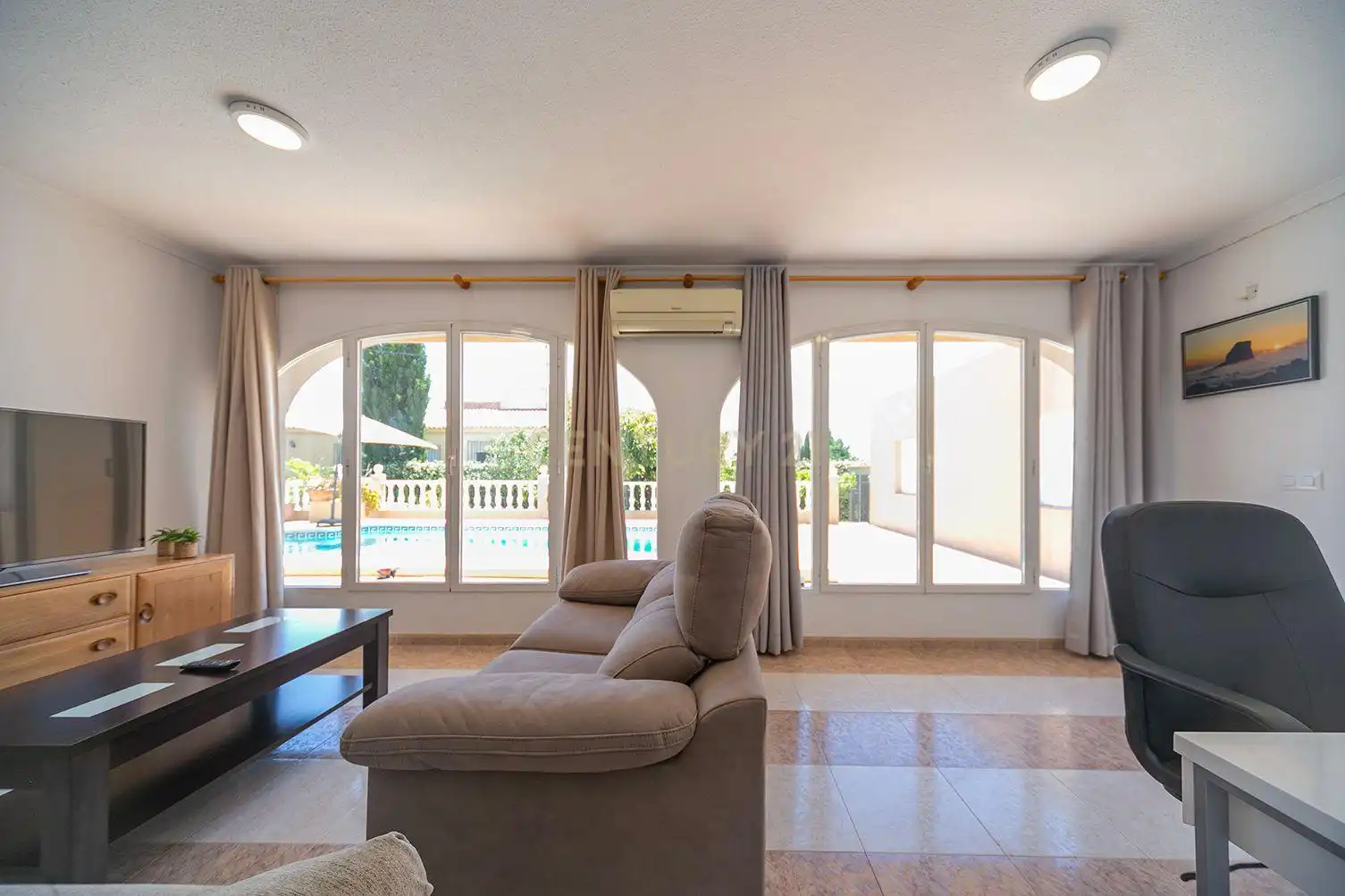 Sala d'estar de Apartament de lloguer en Calpe / Calp amb Piscina comunitària