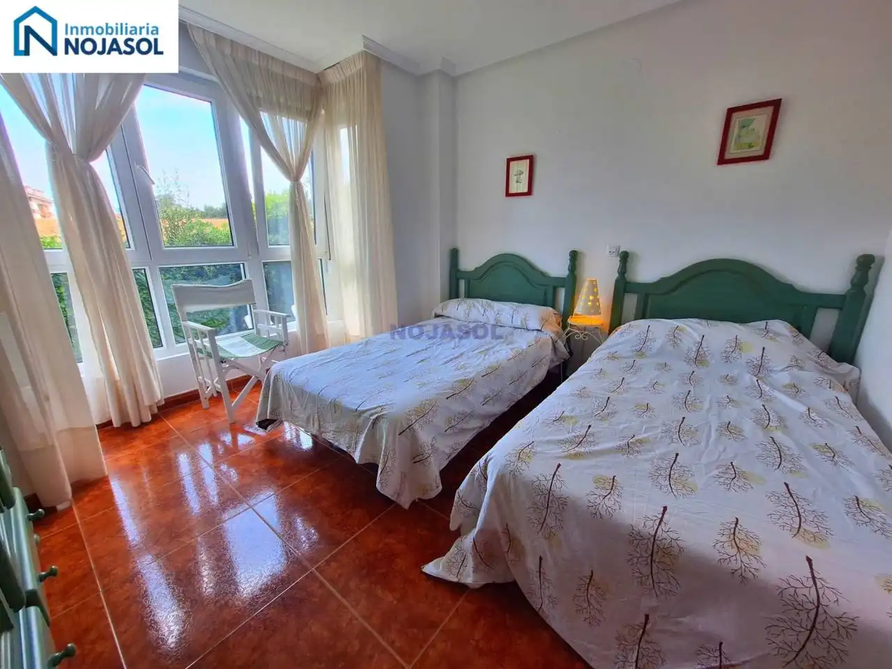 Schlafzimmer von Wohnung zur Miete in Noja mit Heizung, Privatgarten und Terrasse