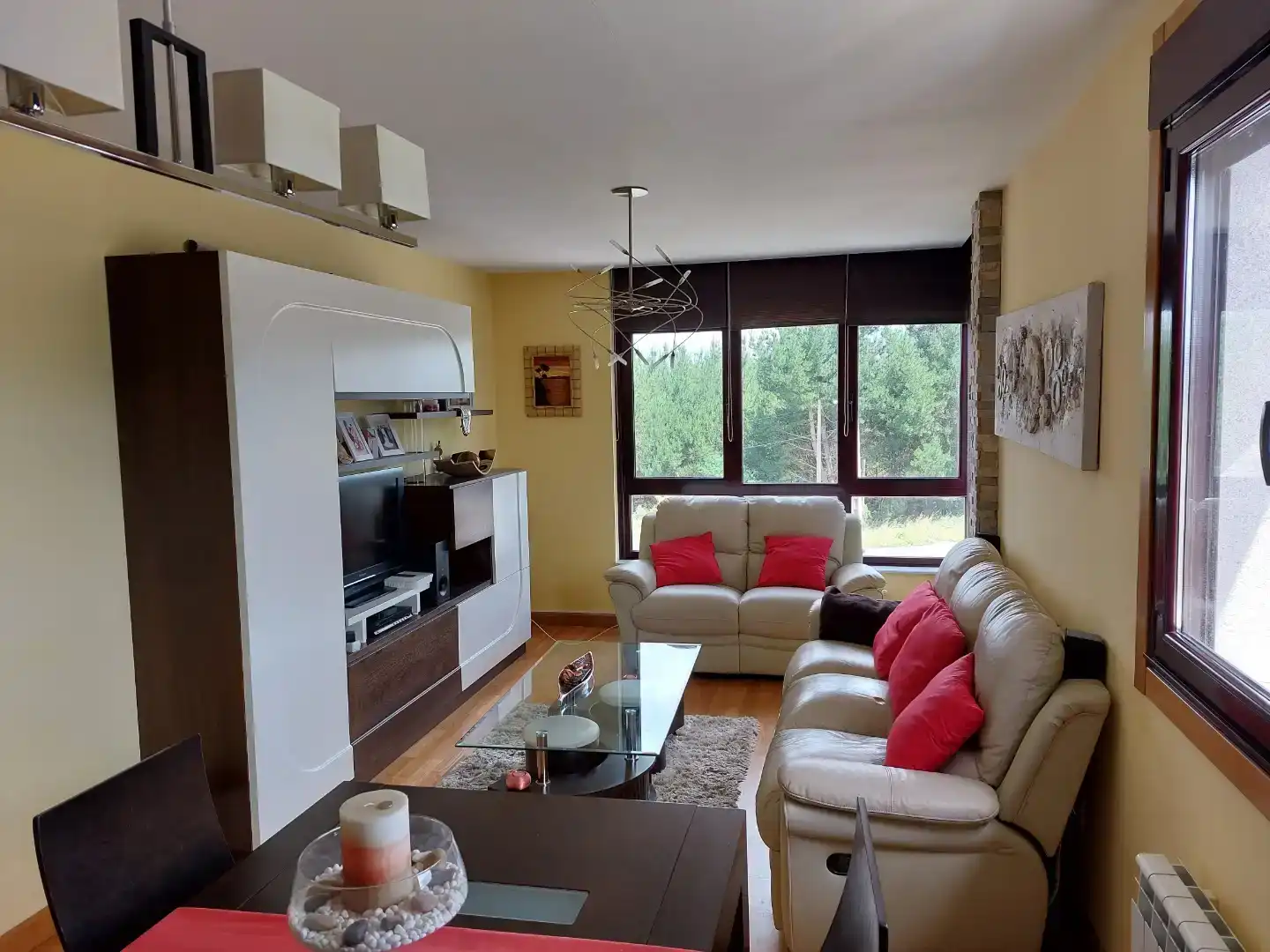 Living room of Flat for rent in Outeiro de Rei  with Parquet flooring and Furnished