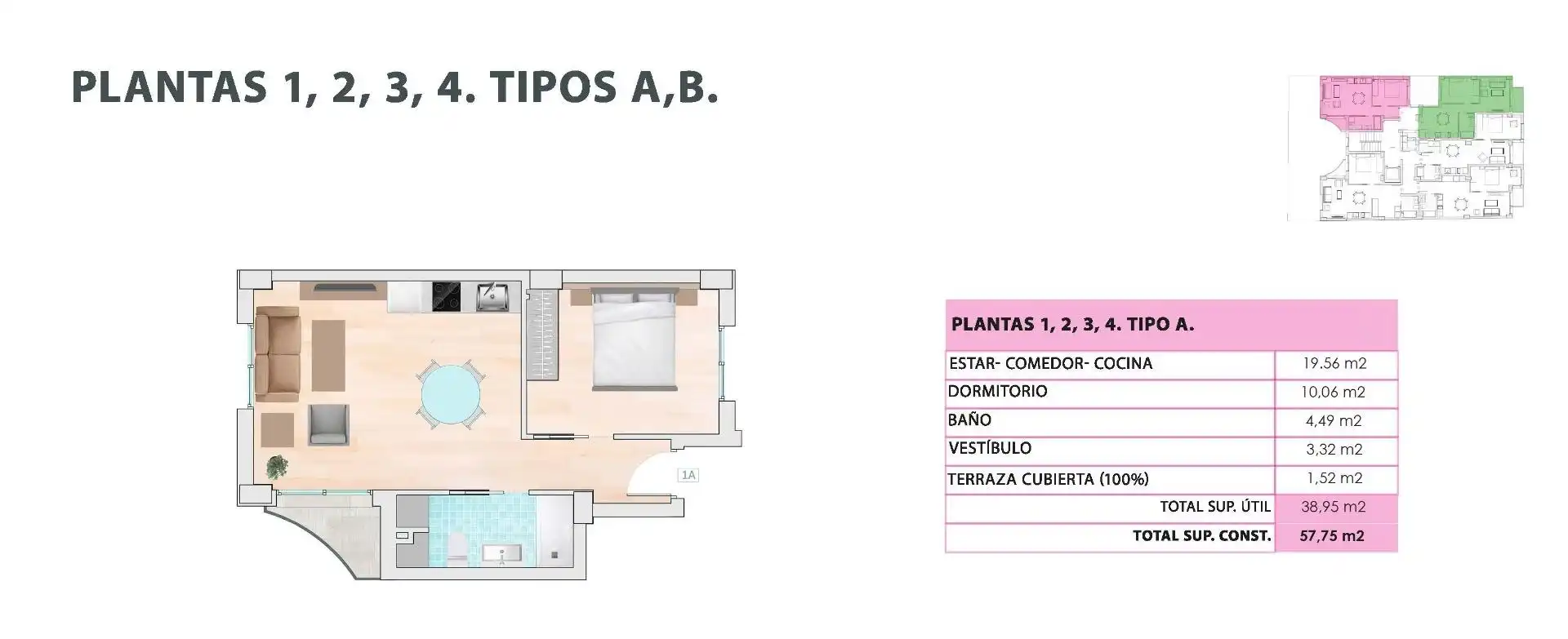 Àtic amb piscina en venda a Pueblo, imagen 18