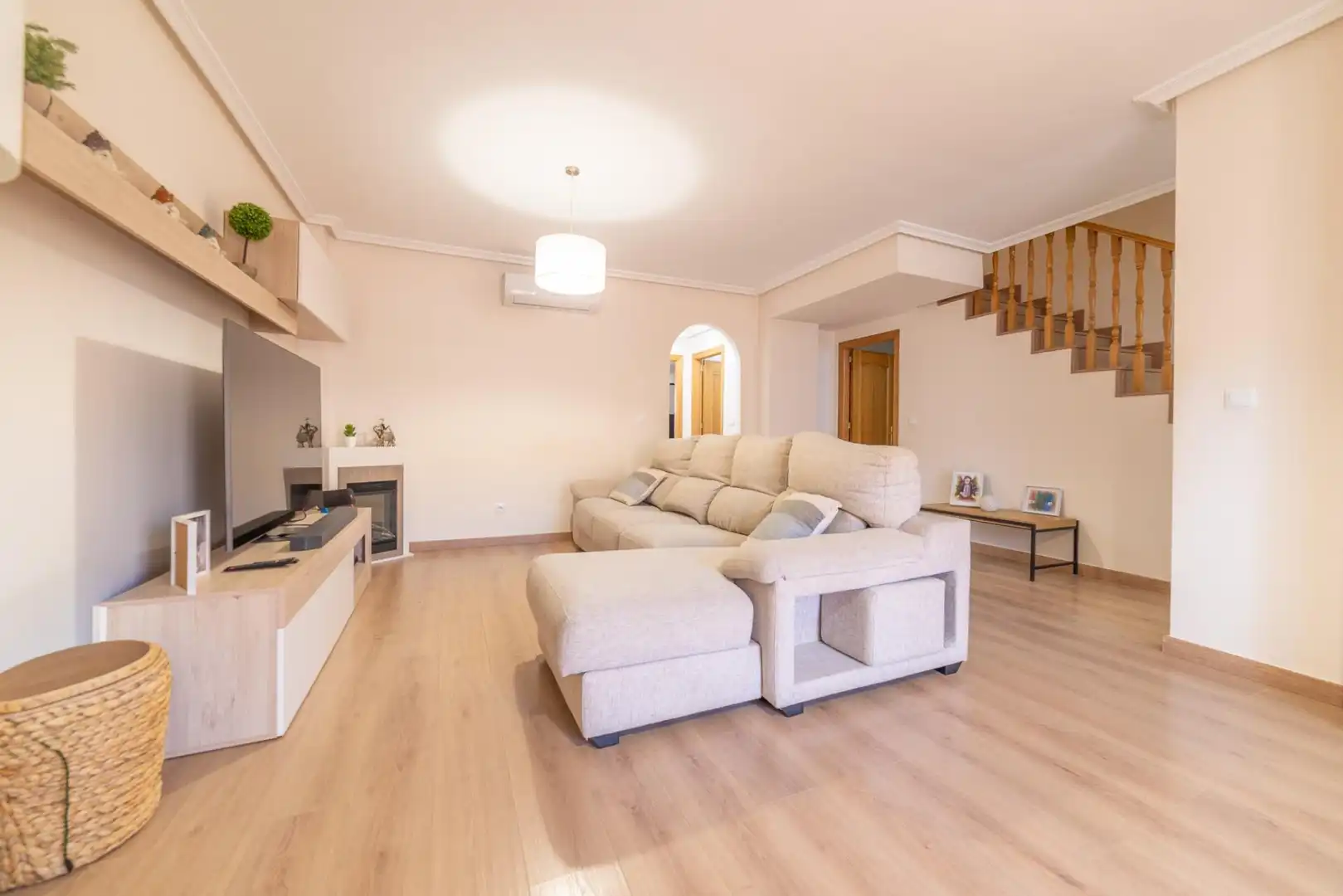 Sala de estar de Casa adosada en venta en San Javier con Aire acondicionado, Terraza y Trastero