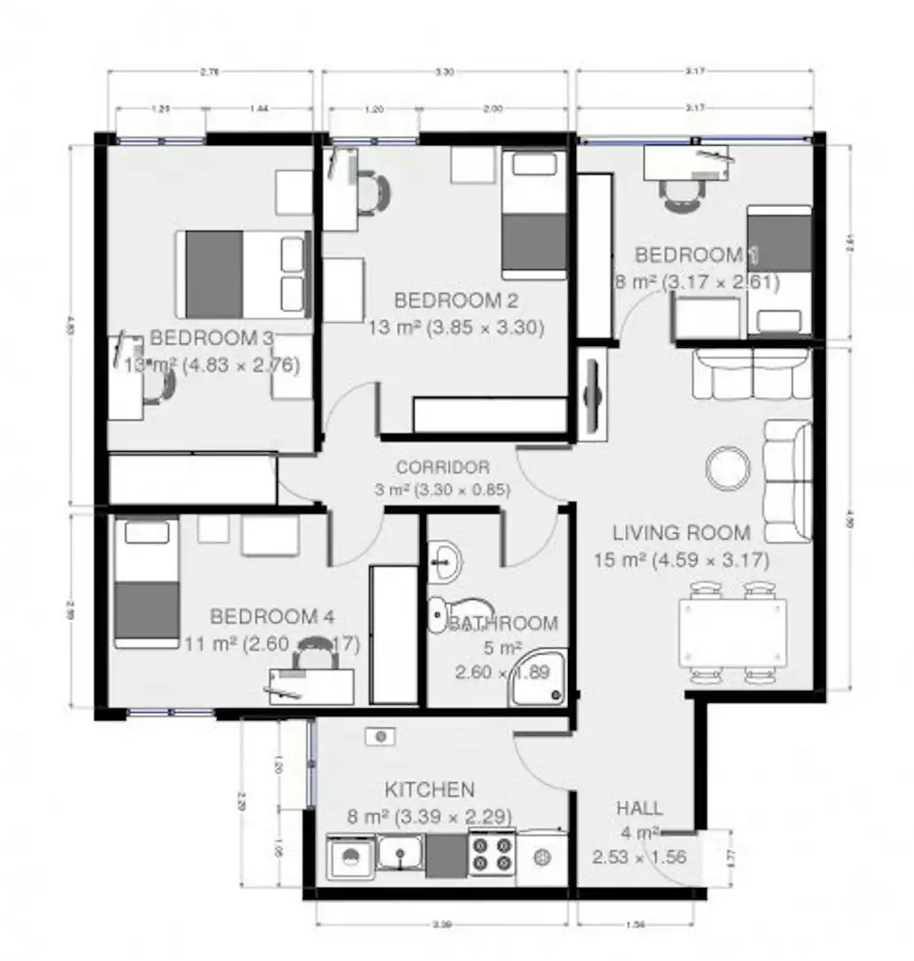 Flat for rent in Madrid  with Heating, Furnished and Washing machine
