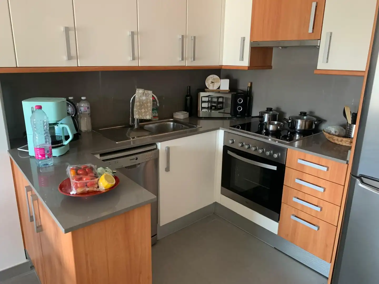 Kitchen of Flat for sale in Roses  with Air Conditioner, Heating and Terrace