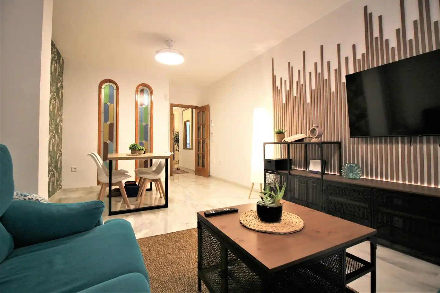 Living room of Flat for rent in Almería  with Air Conditioner, Furnished and Internet