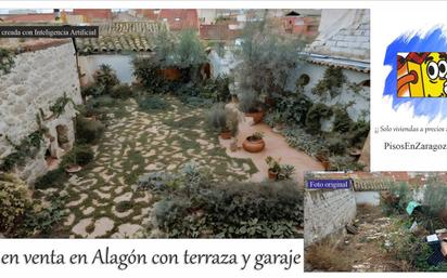 Jardí de Casa adosada en venda en Alagón amb Terrassa i Balcó
