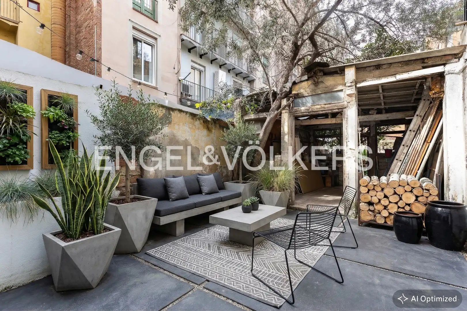 Terrasse von Wohnung zum Verkauf in Barcelona mit Heizung und Privatgarten