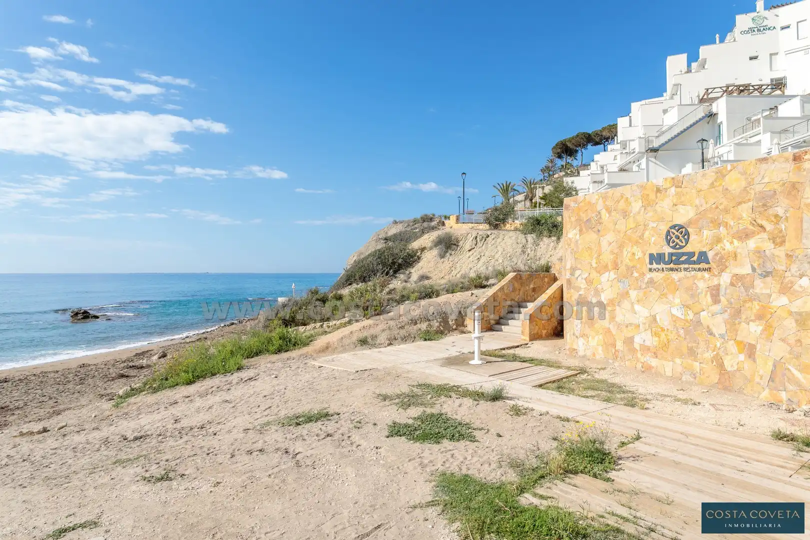 Außenansicht von Erdgeschoss zum Verkauf in El Campello mit Klimaanlage, Heizung und Terrasse