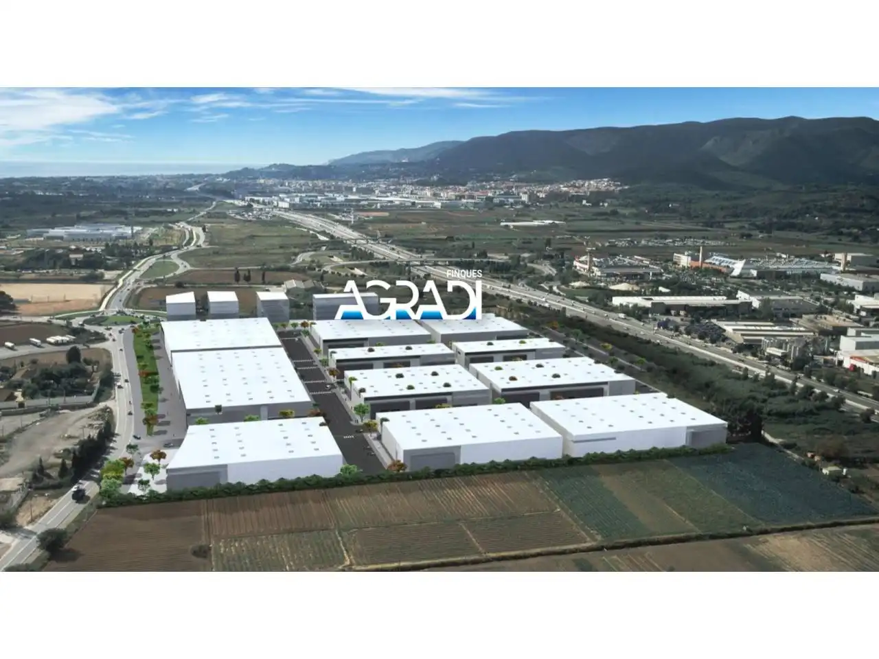 Vista exterior de Nau industrial de lloguer en Gavà amb Calefacció i Alarma