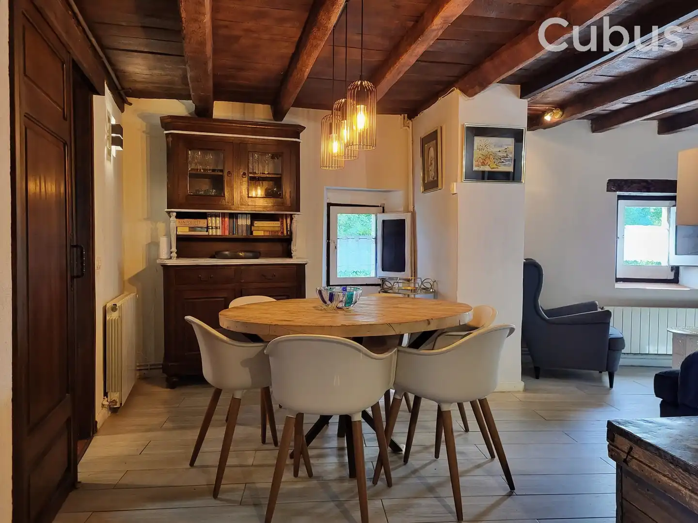 Comedor de Finca rústica en venta en Sant Feliu de Pallerols con Calefacción, Terraza y Trastero