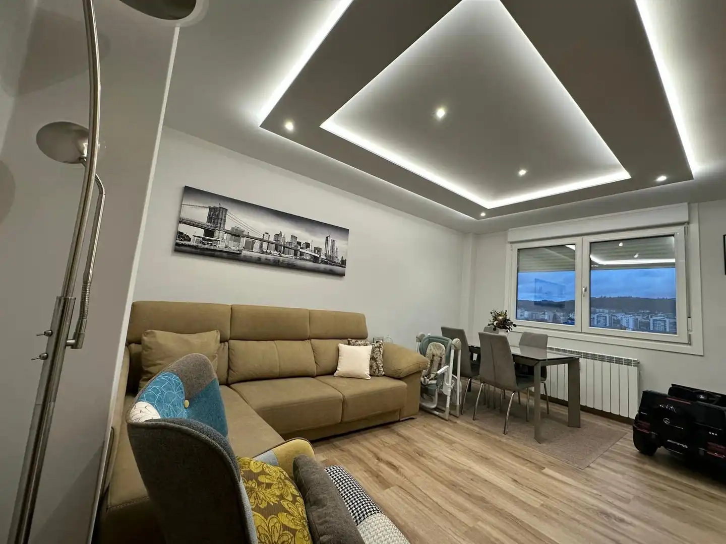 Living room of Flat for sale in Ourense Capital   with Air Conditioner, Heating and Terrace