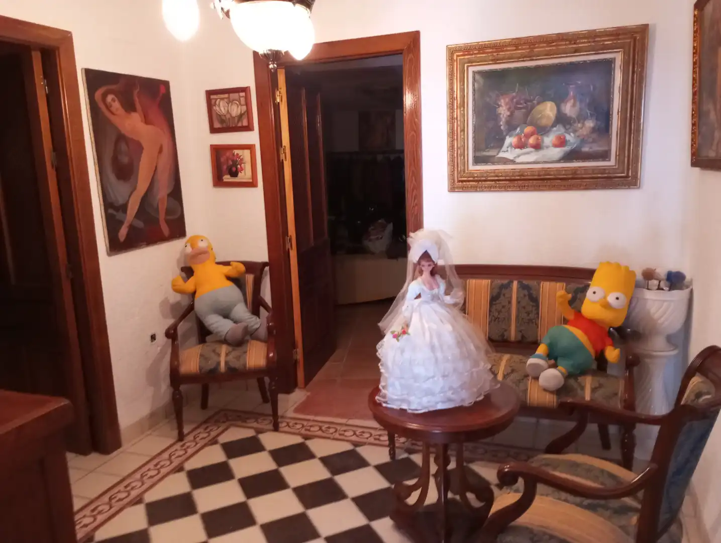 Sala d'estar de Casa o xalet de lloguer en Cortes de Baza amb Moblat, Es permeten mascotes i Piscina comunitària