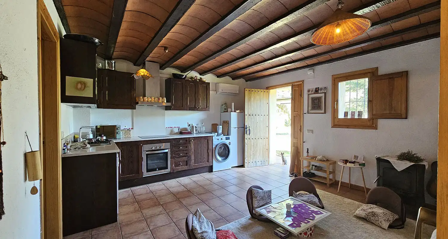 Cocina de Finca rústica en venta en Sant Celoni con Aire acondicionado, Calefacción y Jardín privado