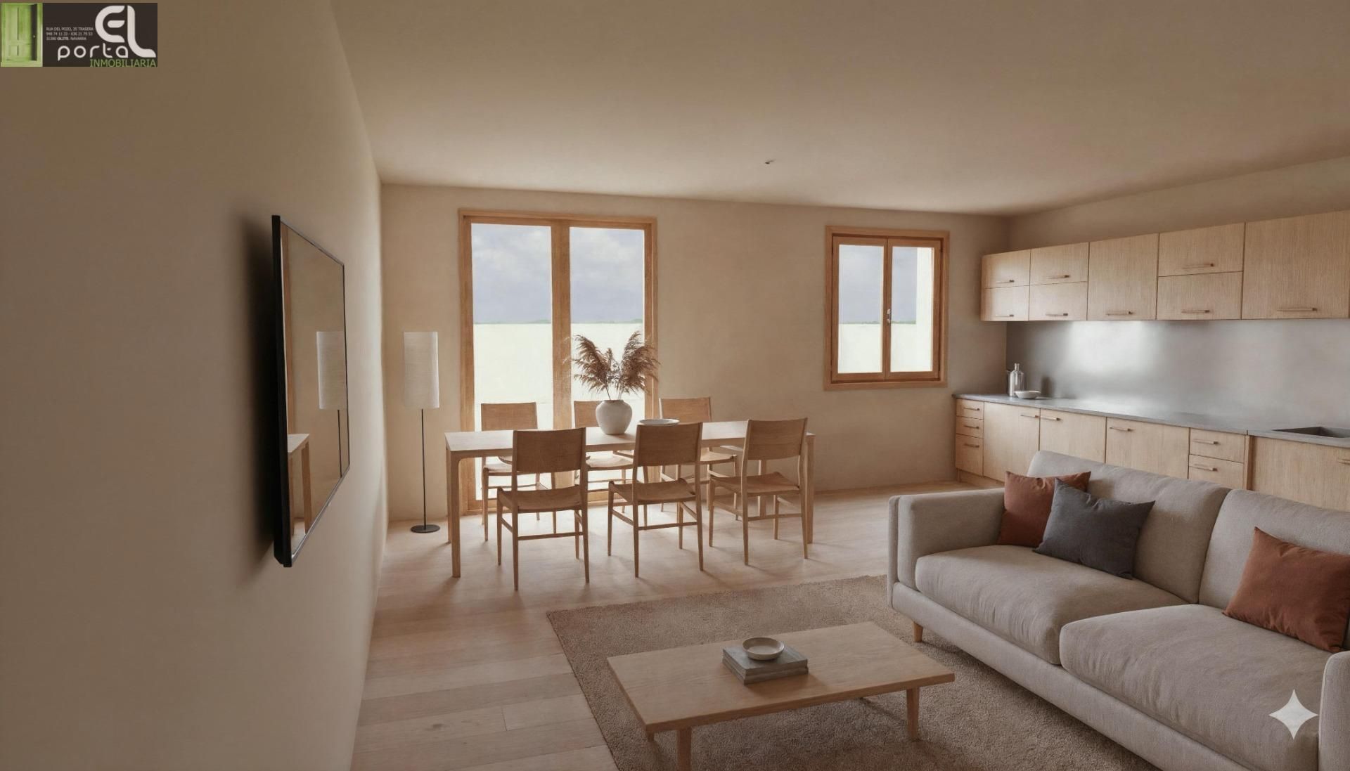 Sala de estar de Casa adosada en venta en Olite / Erriberri