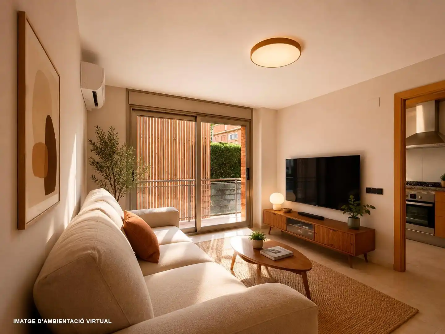 Living room of Flat for sale in Manresa  with Air Conditioner, Heating and Storage room