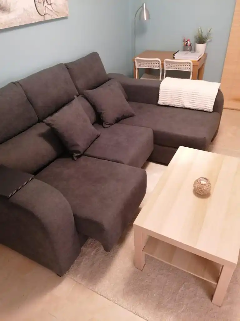 Sala de estar de Apartamento de alquiler en Málaga con Aire acondicionado, Amueblado y Horno