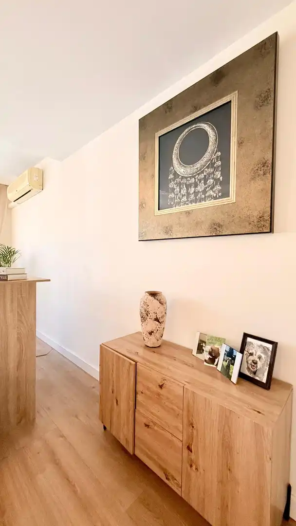 Sala d'estar de Casa adosada en venda en Cunit amb Aire condicionat, Calefacció i Jardí privat
