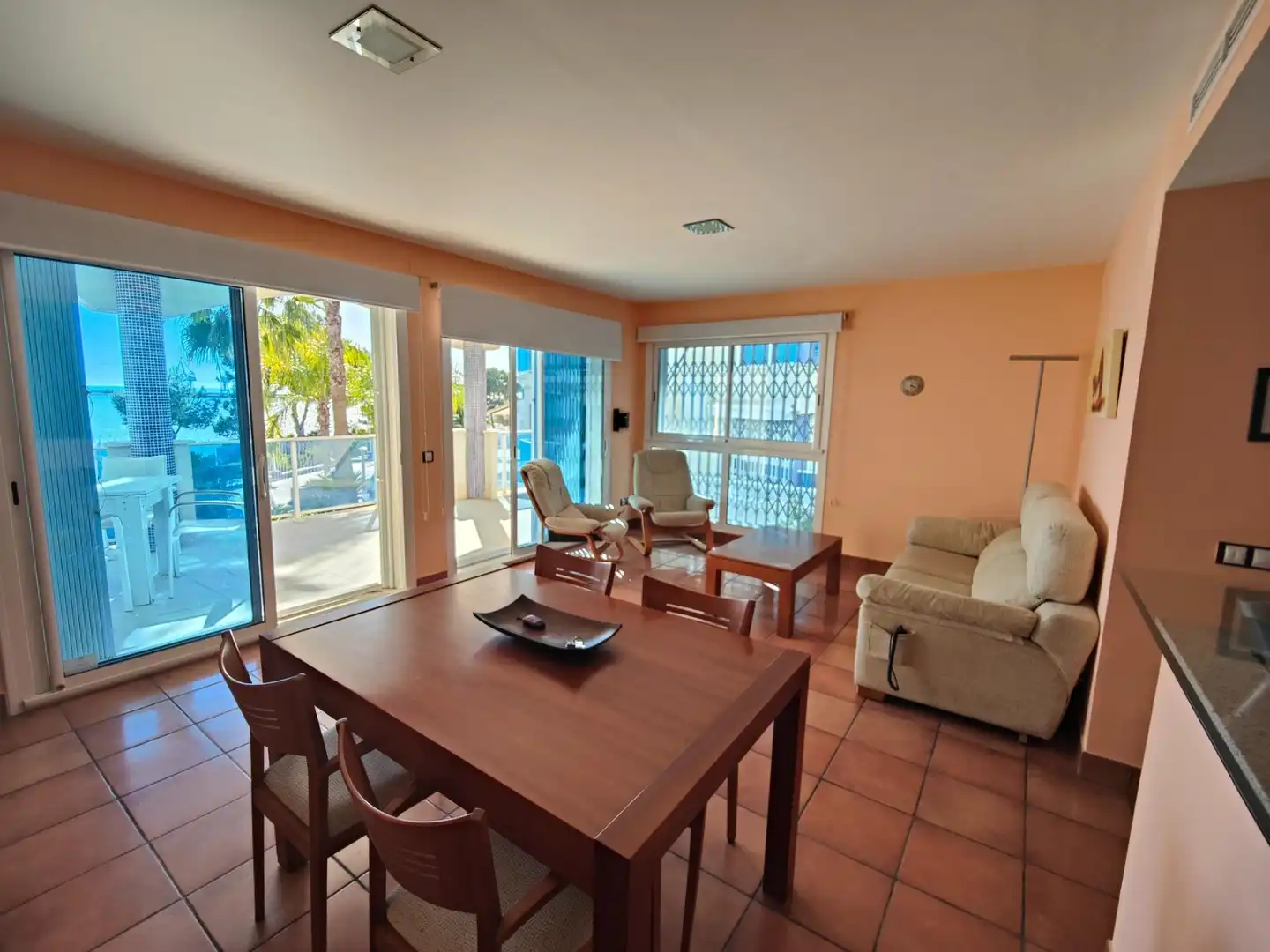 Living room of Apartments for sale in Alcanar  with Air Conditioner, Private garden and Terrace